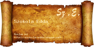 Szokola Edda névjegykártya